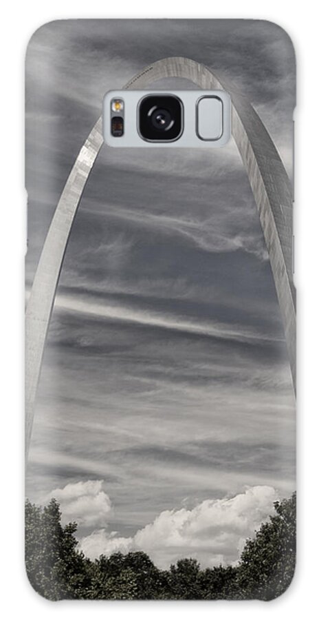 St Louis Arch Galaxy Case featuring the photograph St Louis Arch in the afternoon by Garry McMichael