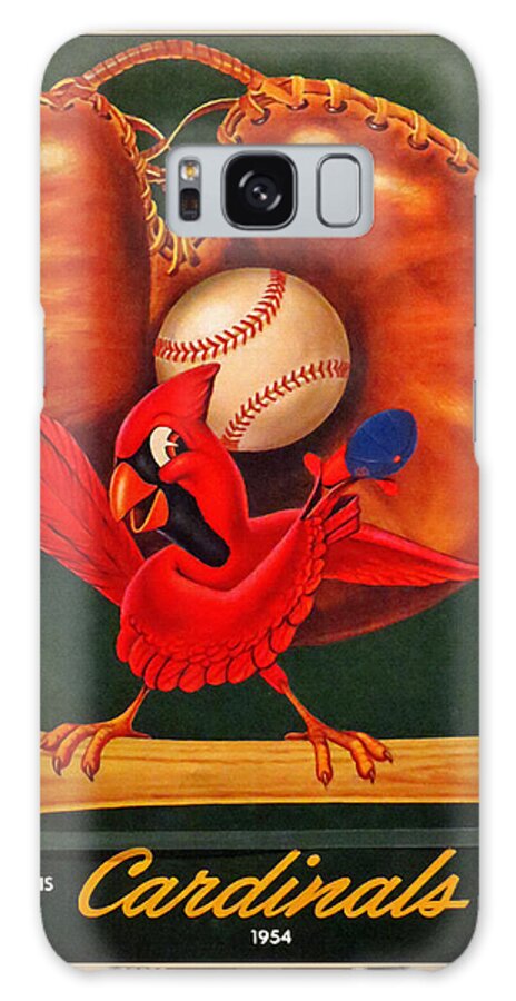 St. Louis Cardinals Galaxy Case featuring the painting St. Louis Cardinals Vintage 1954 Scorecard by Big 88 Artworks