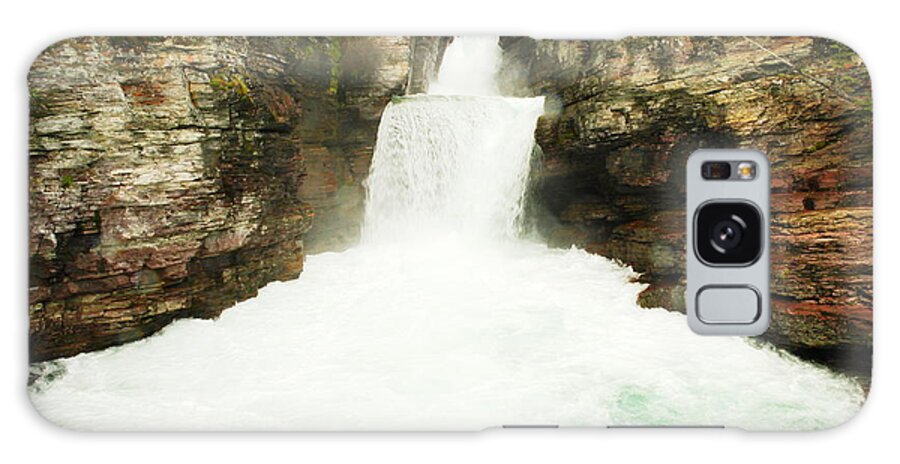Water Galaxy Case featuring the photograph St Mary Falls Glacier National Park by Jeff Swan