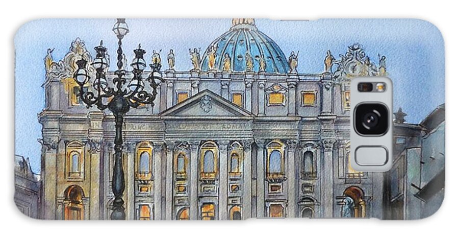 Architecture Galaxy Case featuring the painting St. Peter's Square by Henrieta Maneva