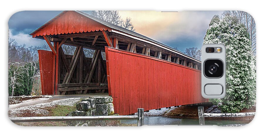 Staats Mill Covered Bridge Galaxy Case featuring the photograph Staats Mill Covered Bridge by Mary Almond