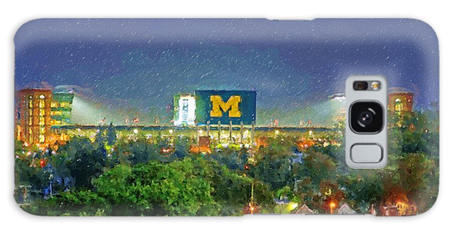 Fineartamerica Galaxy Case featuring the painting Stadium at Night by John Farr