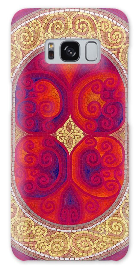 Acrylic Galaxy S8 Case featuring the painting Stainglass by Mariana Barnes
