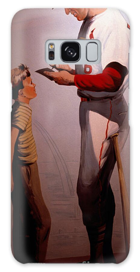 Baseball Galaxy Case featuring the photograph Stan Musial Mural by Tracy Knauer