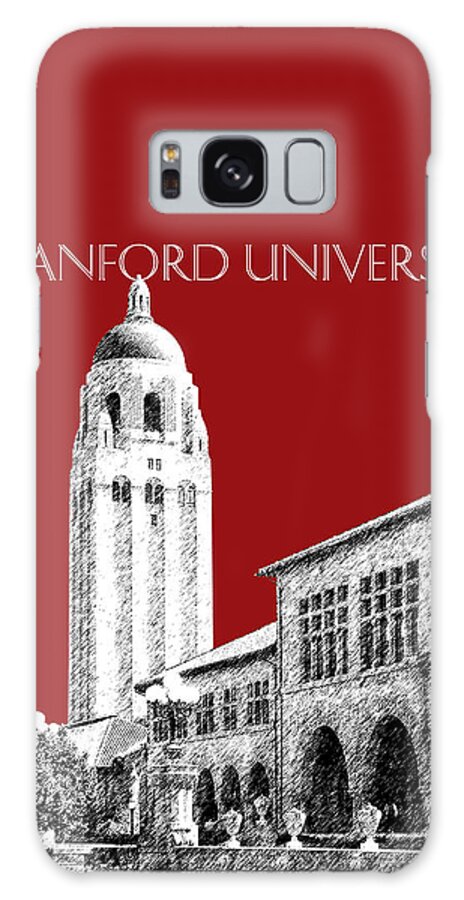 University Galaxy Case featuring the digital art Stanford University - Dark Red by DB Artist