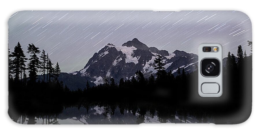 Star Trails Galaxy Case featuring the photograph Star Trails over Picture Lake by Matt McDonald