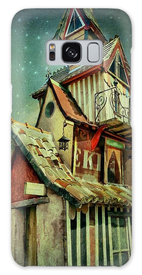 Mansion Galaxy Case featuring the digital art Starry night at the Little Mansion by Barbara Orenya