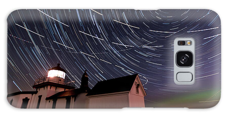 Starry Night Galaxy Case featuring the photograph Starry Night at West Point Lighthouse by Yoshiki Nakamura