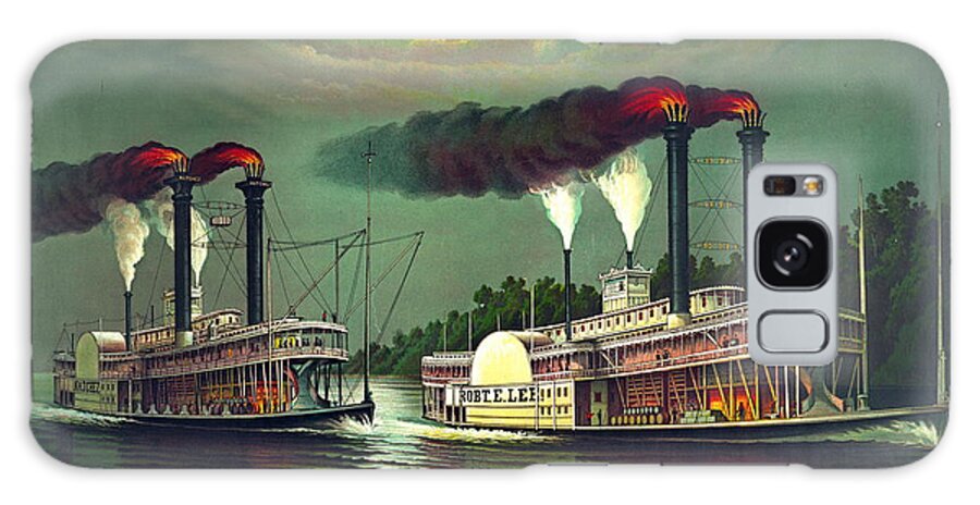 Steamboat Race 1883 Galaxy Case featuring the photograph Steamboat Race 1883 by Padre Art