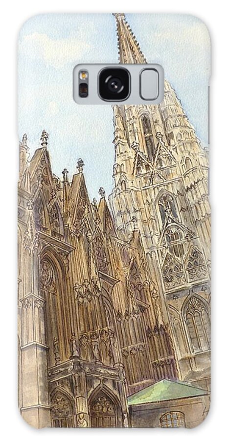 Architecture Galaxy Case featuring the painting Stephansdom Vienna by Henrieta Maneva
