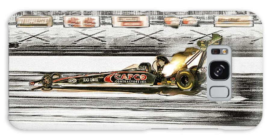 Dragster Photos Galaxy Case featuring the photograph Steve Torrence Top Fuel Solerized by Blake Richards