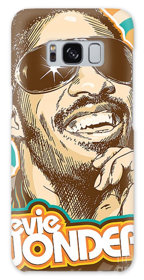 Superstition Galaxy S8 Case featuring the digital art Stevie Wonder Pop Art by Jim Zahniser