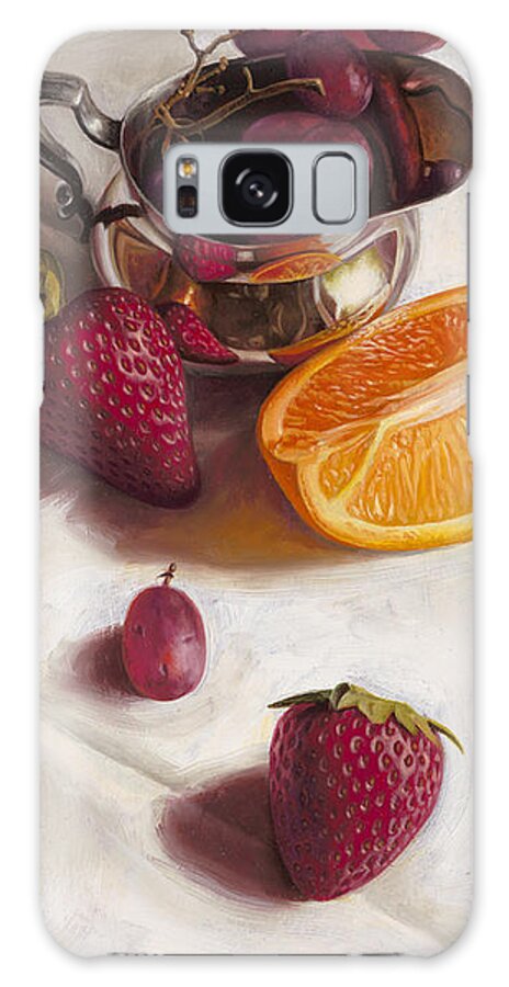 Still Life Galaxy Case featuring the painting Still LIfe Reflections by Ron Crabb