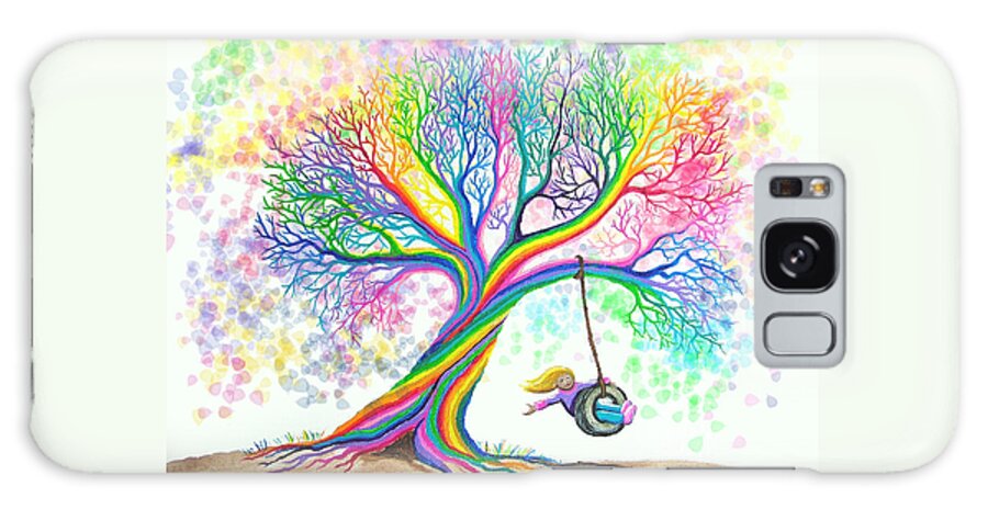 Colorful Art Galaxy S8 Case featuring the painting Still More Rainbow Tree Dreams by Nick Gustafson