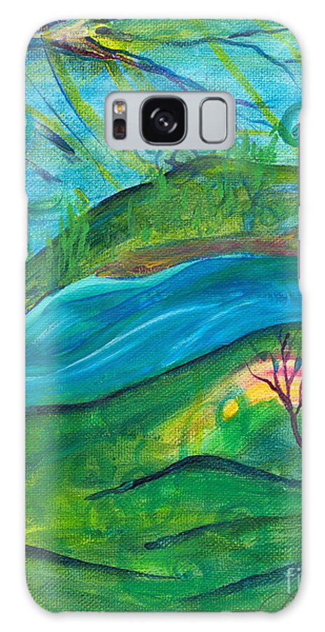 Landscape Galaxy S8 Case featuring the painting Stillness by Denise Hoag