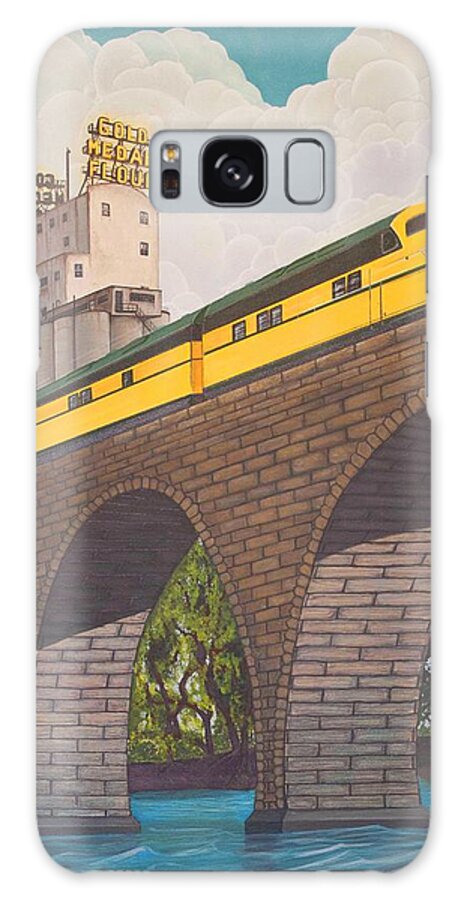 Stone Arch Bridge Galaxy Case featuring the painting Stone Arch Bridge by Jude Labuszewski