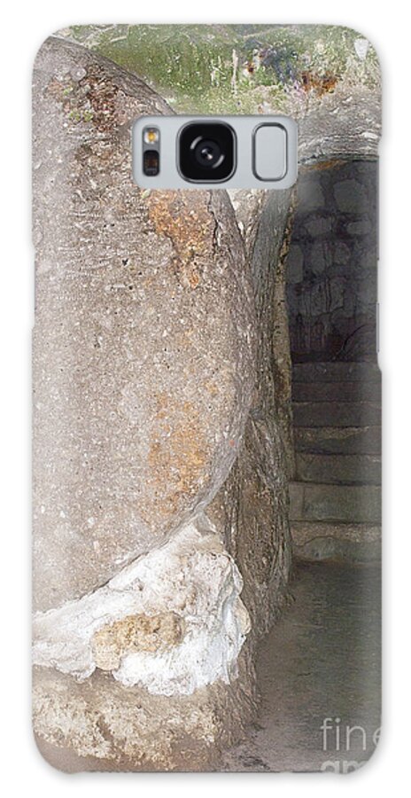 Derinkuyu Galaxy Case featuring the photograph Stone Door by Bob Phillips