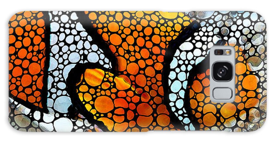 Fish Galaxy Case featuring the painting Stone Rock'd Clown Fish by Sharon Cummings by Sharon Cummings
