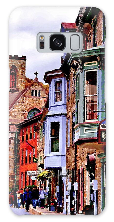 Jim Thorpe Pa Galaxy Case featuring the photograph Stone Row - Jim Thorpe PA by Jacqueline M Lewis
