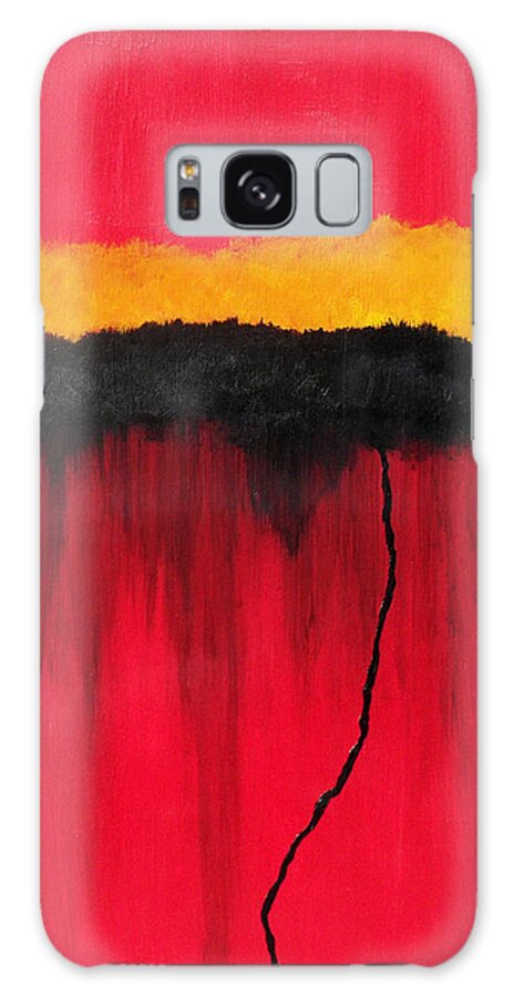 Abstract Galaxy Case featuring the painting Storm by Amanda Sheil
