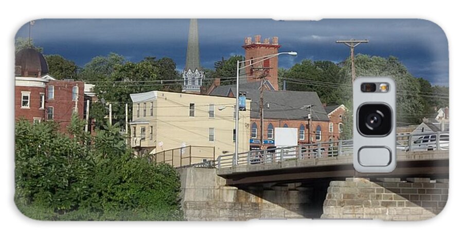 Catskill Creek Galaxy Case featuring the photograph Storm Clouds over Uncle Sams Bridge by Ellen Levinson