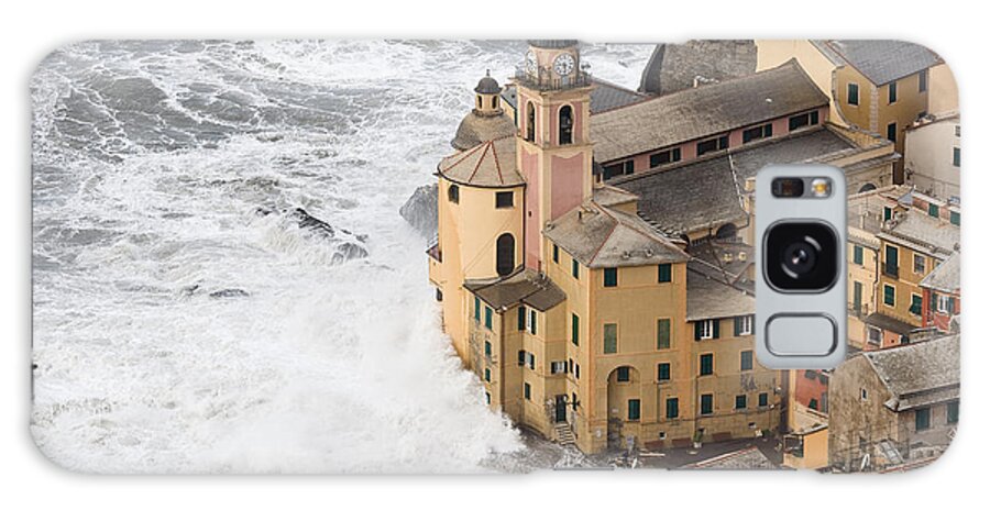 Beach Galaxy Case featuring the photograph Storm in camogli by Antonio Scarpi