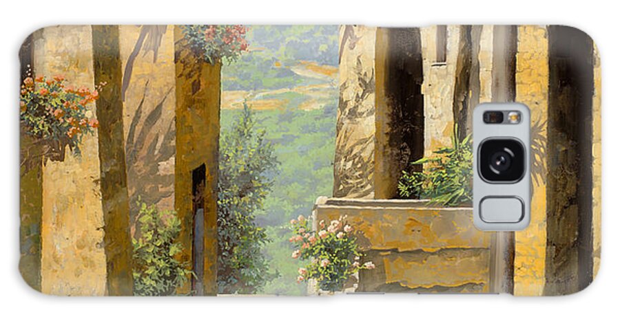 Landscape Galaxy Case featuring the painting stradina a St Paul de Vence by Guido Borelli