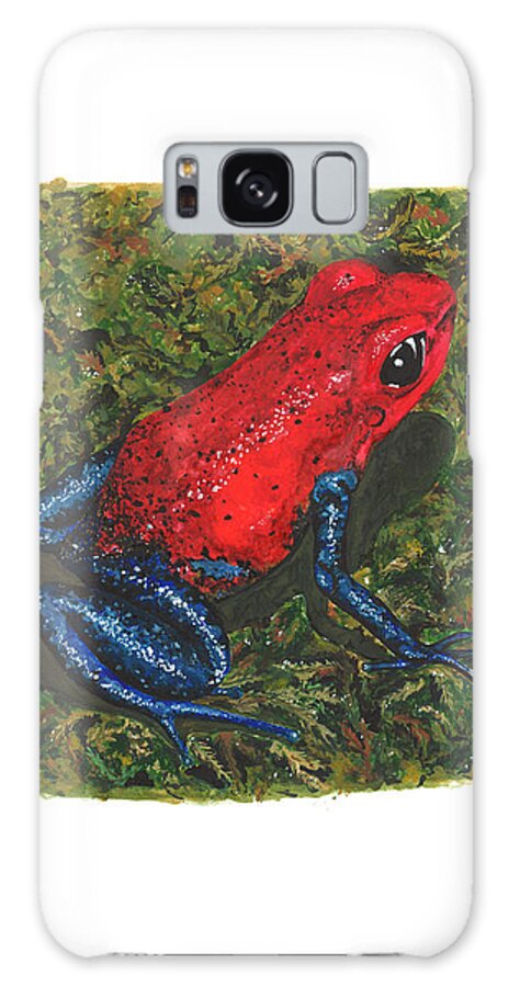 Strawberry Poison Dart Frog Galaxy S8 Case featuring the painting Strawberry Poison Dart Frog by Cindy Hitchcock