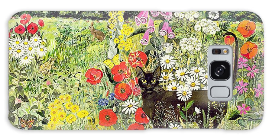 Foxglove Galaxy Case featuring the painting Summer Cat by Hilary Jones