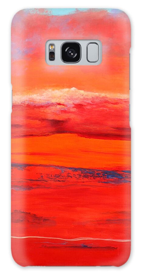 Clouds Galaxy Case featuring the painting Summer Heat 2 by M Diane Bonaparte