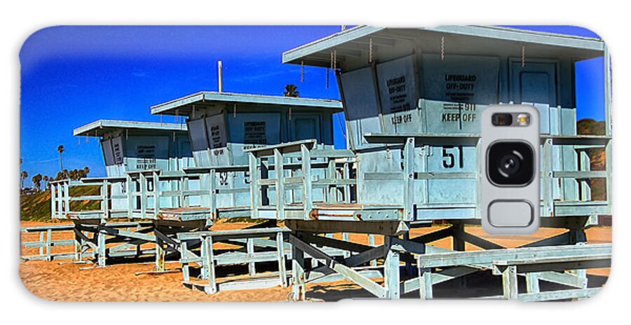 Lifeguard Tower Galaxy Case featuring the digital art Summers Sentinels 2 by David Doucot