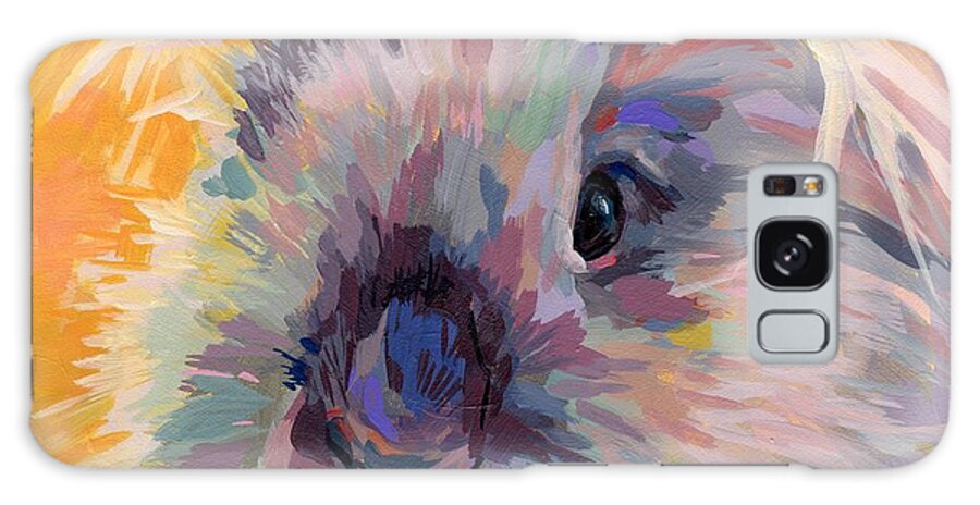 Top Knot Galaxy Case featuring the painting Sun Bun by Kimberly Santini