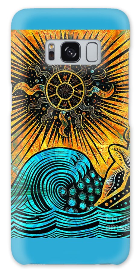 Goddess Painting Galaxy Case featuring the drawing Big Sur Sun Goddess by Joseph J Stevens