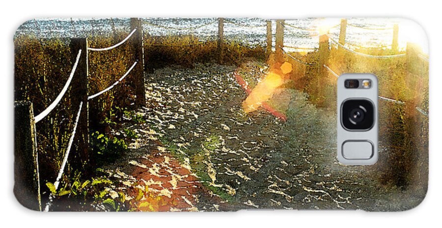 Path Galaxy Case featuring the photograph Sun Ray Beach Path by Janis Lee Colon