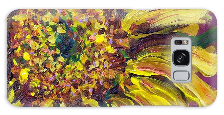 Sunflower Galaxy Case featuring the painting Sunflower by Catherine Gruetzke-Blais