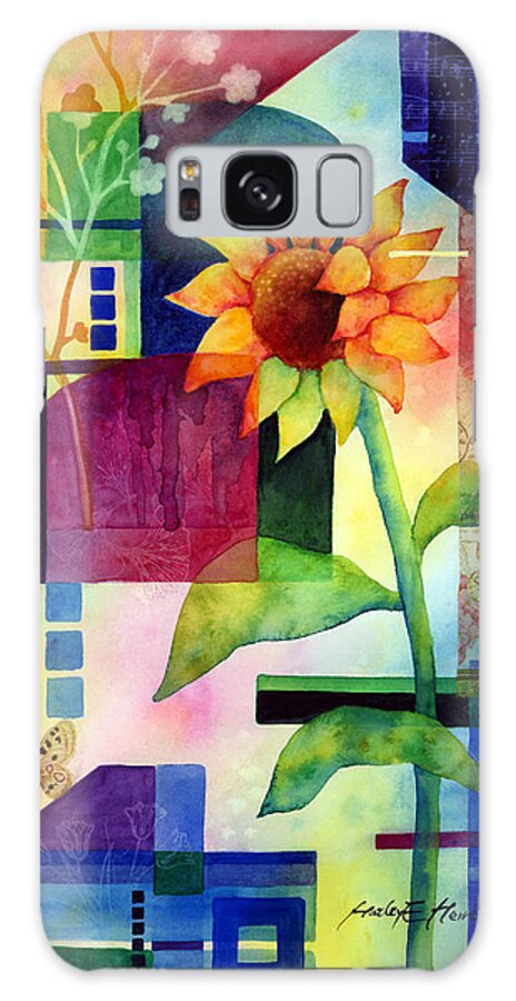 Sunflower Galaxy Case featuring the painting Sunflower Collage 2 by Hailey E Herrera