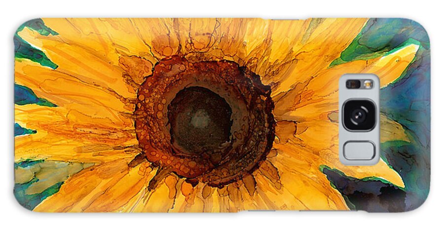 Sunflower Galaxy S8 Case featuring the painting Sunflower II by Karen Mattson