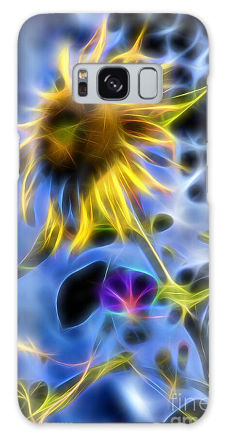 Timothy Hacker Galaxy Case featuring the photograph Sunflower In Its Glory by Timothy Hacker