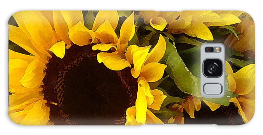 Sunflowers Galaxy Case featuring the painting Sunflowers by Amy Vangsgard