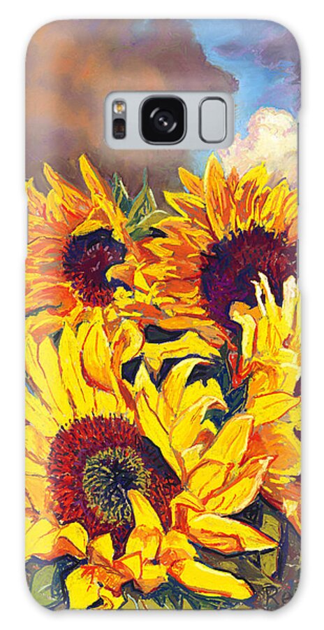 Sunflowers Galaxy S8 Case featuring the pastel Sunflowers by David Randall