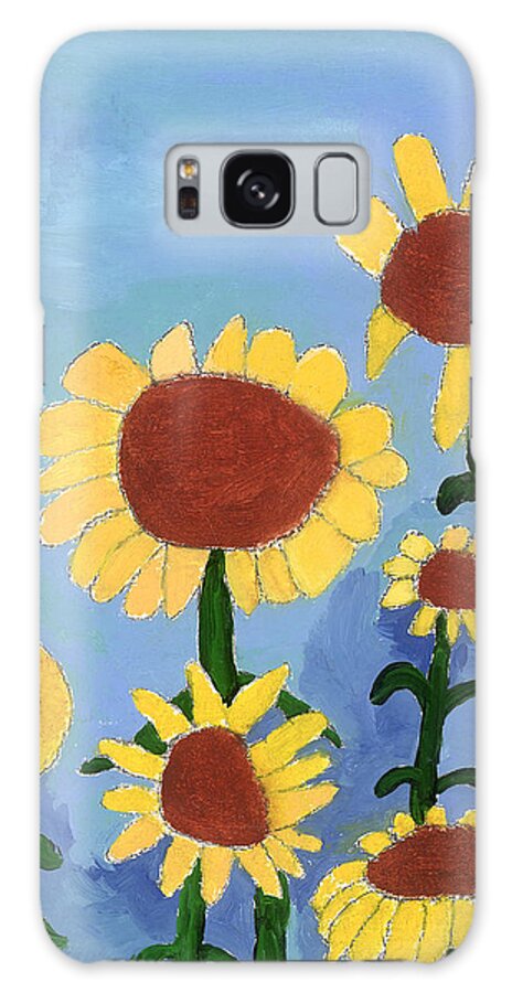  Galaxy Case featuring the painting Sunflowers by Don Larison