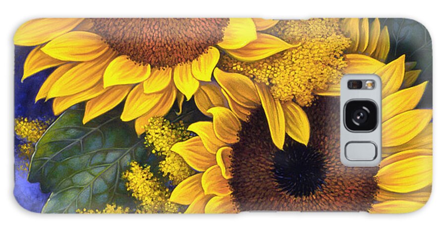 Botanical Galaxy Case featuring the painting Sunflowers by Mia Tavonatti
