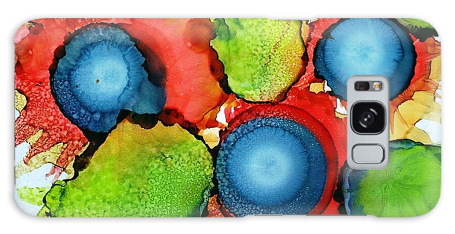 Art; Painting; Alcohol Ink; Abstract Painting; Yupo; Small Art; Wall Art; Office D�cor; Home D�cor; Modern Art; Apartment Art; Original Art; Flowers Galaxy S8 Case featuring the painting Cactus Flowers by Yolanda Koh