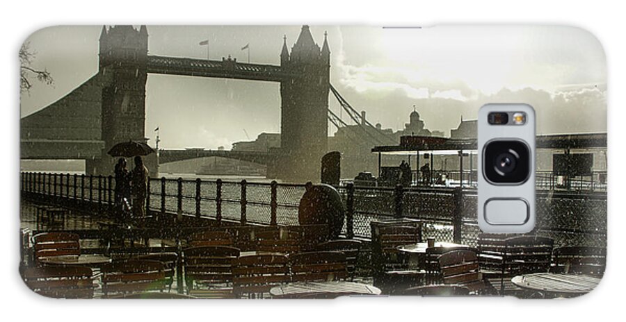 London Galaxy Case featuring the photograph Sunny Rainstorm in London England by Georgia Mizuleva
