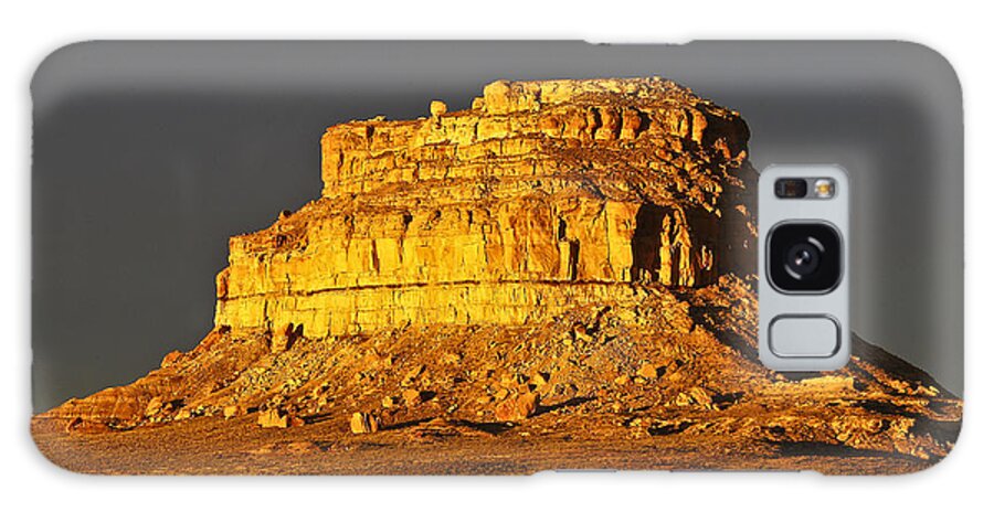 Chaco Galaxy Case featuring the photograph Sunrise on Fajada Butte by Kathy McClure