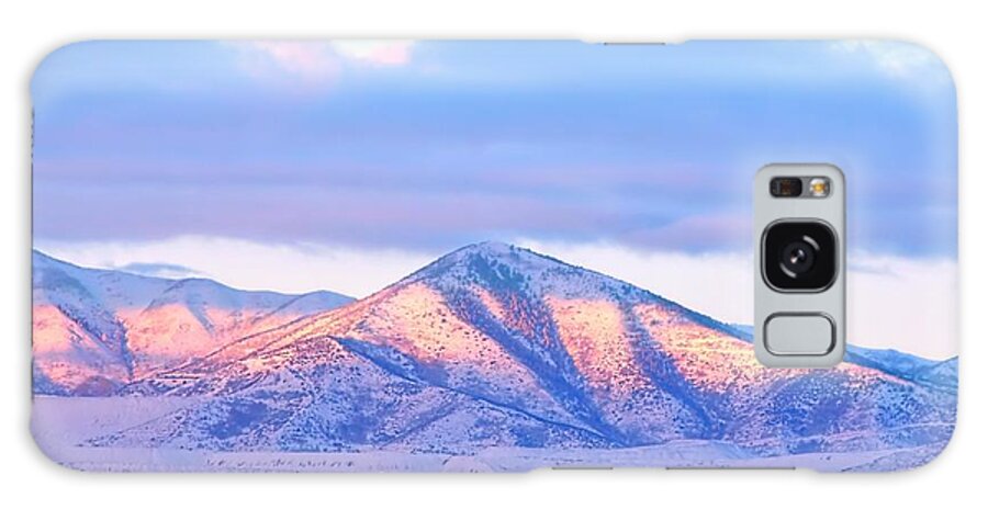Sunrise Galaxy Case featuring the photograph Sunrise On Snow Capped Mountains by Tracie Schiebel