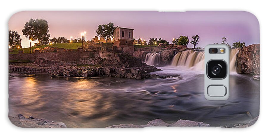 Panorama Galaxy Case featuring the photograph Sunrise over Falls Park by Angela Moyer