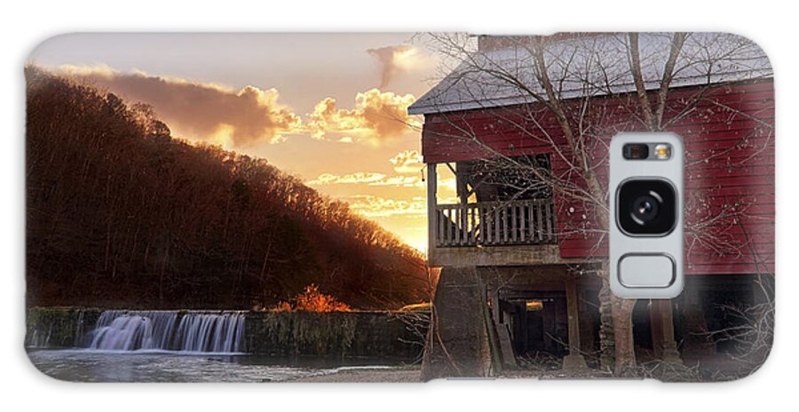 Rockbridge Mill Galaxy Case featuring the photograph Sunset at Rockbridge Mill - Ozark County Missouri by Jason Politte