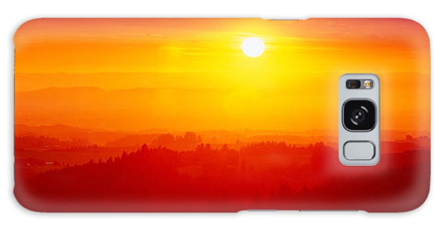 Photography Galaxy Case featuring the photograph Sunset At Silver Creek State Park by Panoramic Images