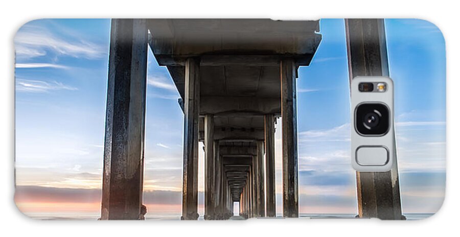 Long Exposure Galaxy Case featuring the photograph Sunset at the Iconic Scripps Pier by Larry Marshall